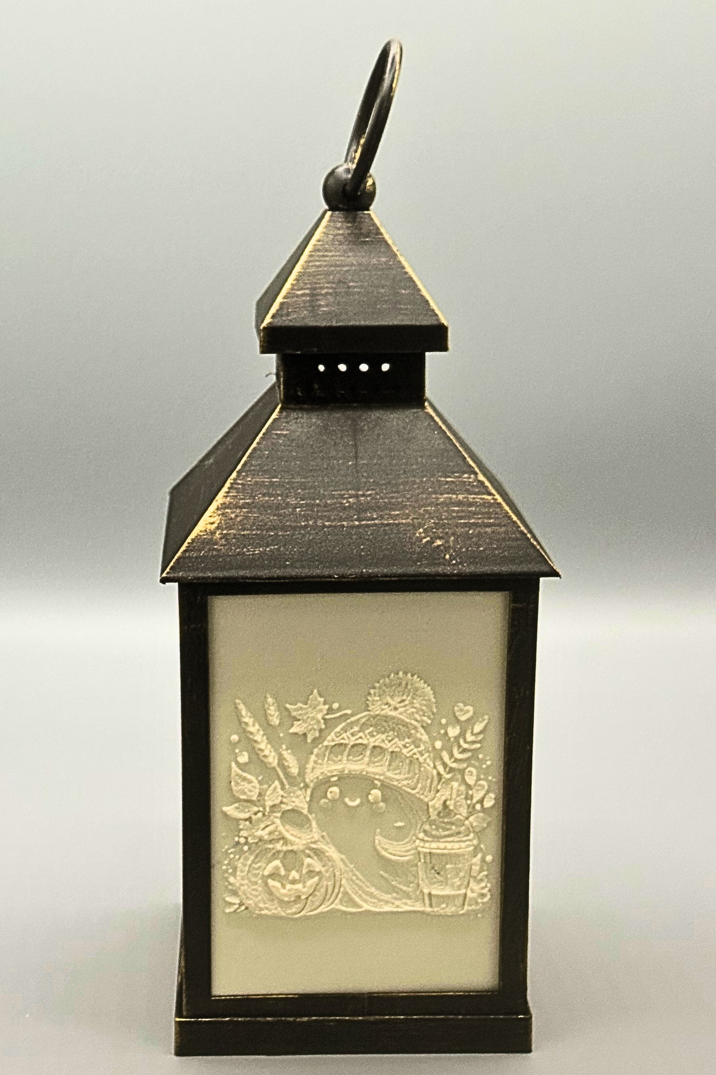 Adorable Spooky Ghost Halloween & Autumn-Themed Litophane Lantern